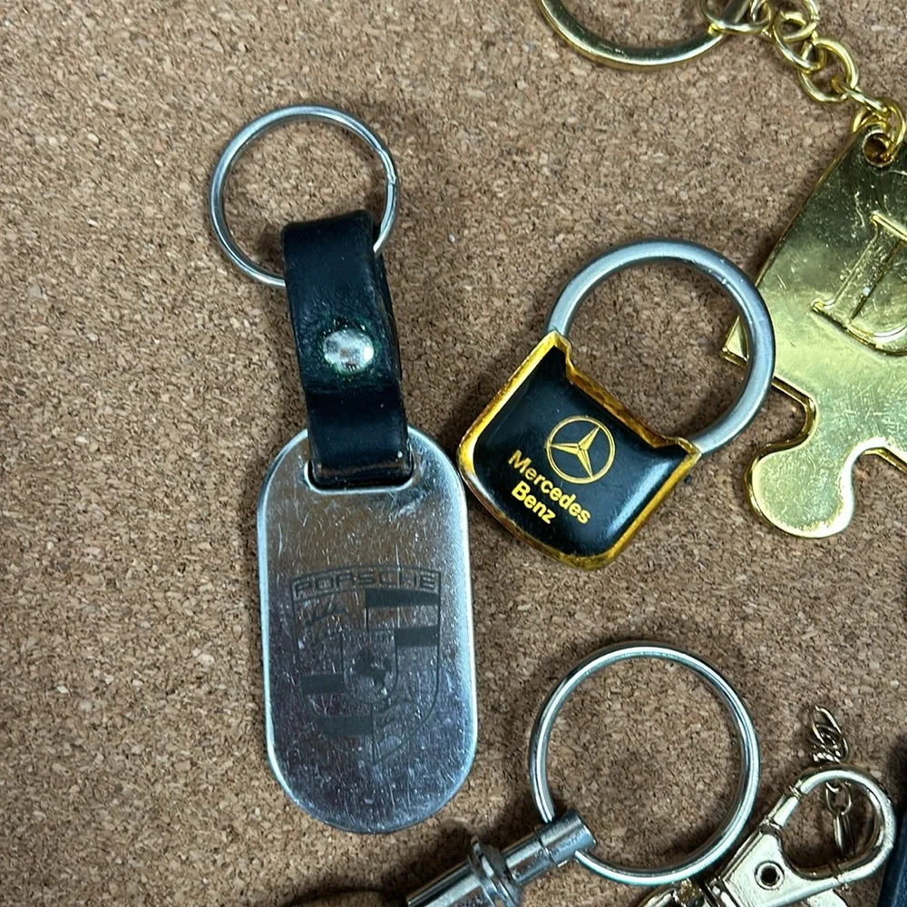 Various car key chains Mercedes Porsche Lexus, LV print